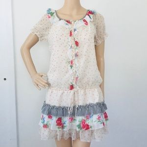 Dolly Girl By Anna Sui Vintage Floral Dress
